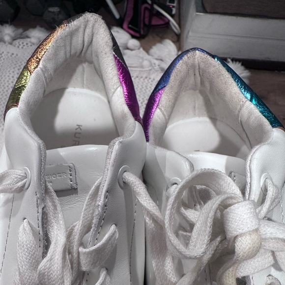 KURT GEIGER LONDON size 42  USA 10 Women's White Sneakers with Rainbow Accents - Picture 15 of 15